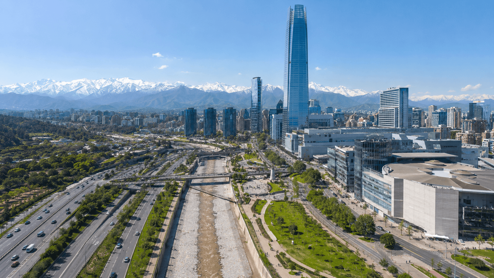 Río Mapocho y Costanera Andrés Bello