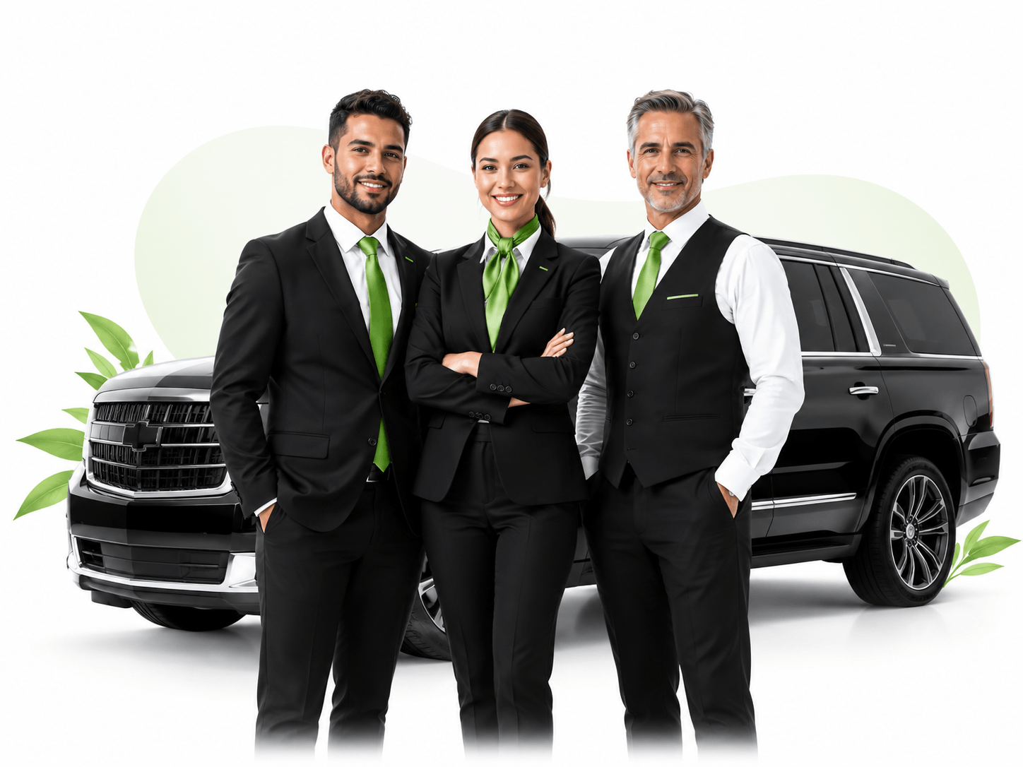 Equipo de conductores DriverX con vehículo premium
